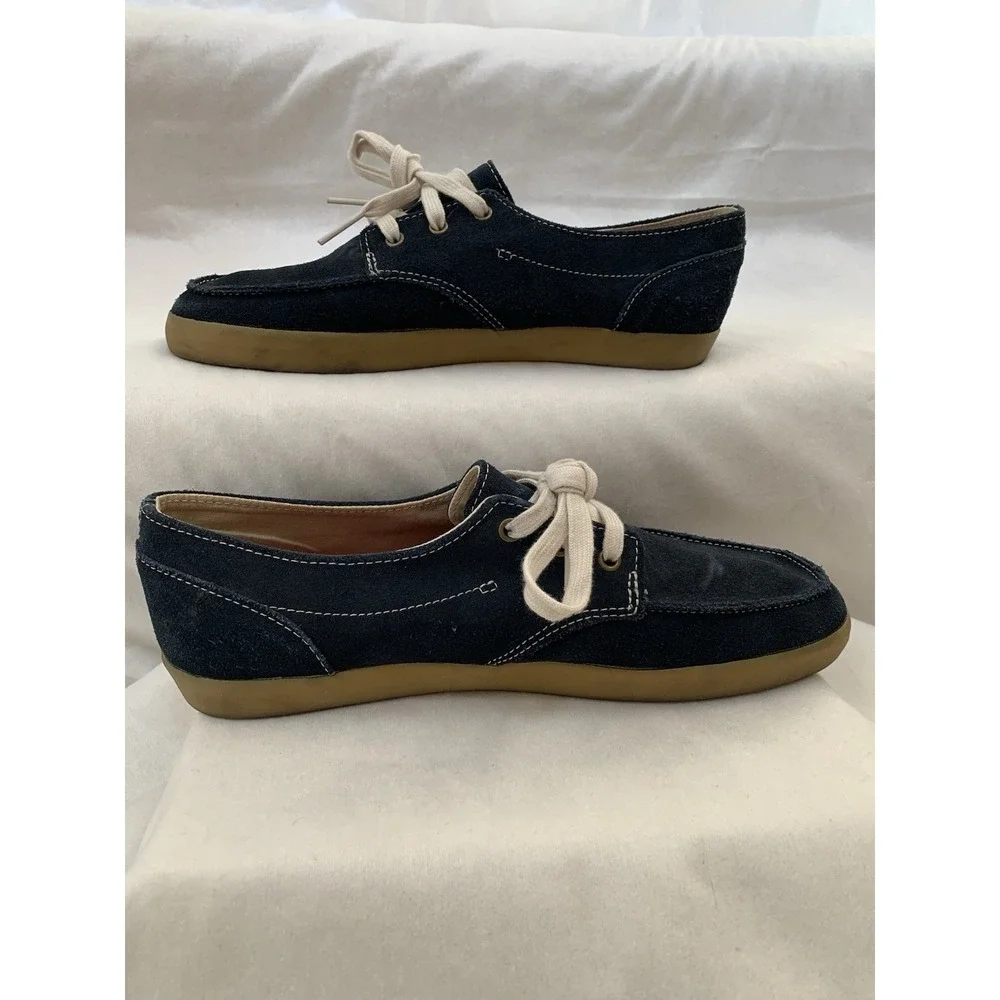 Reef Deckhand Shoes Navy Loafers Boatshoes US Men's Size 9 White Laces